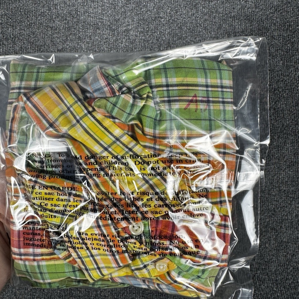 Polo Ralph Lauren Shirt Men's Large Blake Cotton Button‎ Down Plaid Short Sleeve - Picture 7 of 7